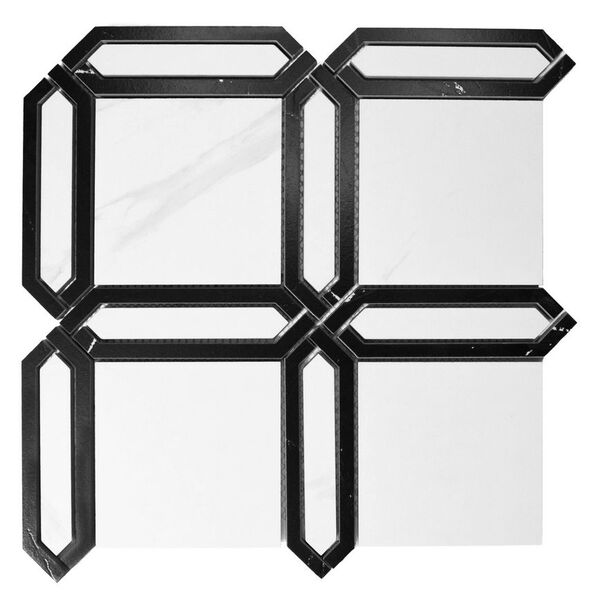 zdjęcieDunin Quadwell Carrara GP mozaika gresowa 30x30 - matowa mozaika gresowa geometryczna
