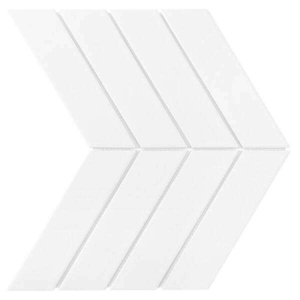 zdjęcie dunin royal chevron white matt mozaika ceramiczna 31.8x22.4 
