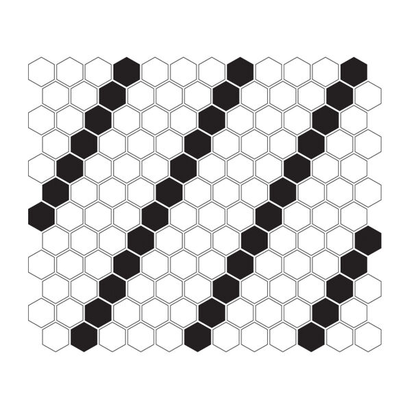 dunin mini hexagon b&w lean mozaika 26x30 płytki dunin dunin dunin gres do salonu błyszczące