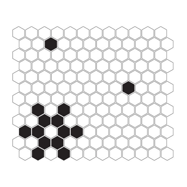 dunin mini hexagon b&w snow mozaika 26x30 płytki dunin dunin dunin gres heksagonalne do salonu błyszczące