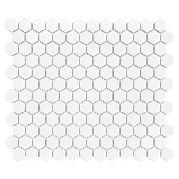 dunin mini hexagon white mozaika 26x30 płytki mozaika do łazienki białe mrozoodporne o grubości 6 do 8 mm