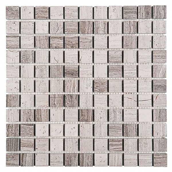 dunin woodstone grey 25 mozaika kamienna 30.5x30.5 płytki drewnopodobne kwadratowe do łazienki 30x30 mrozoodporne