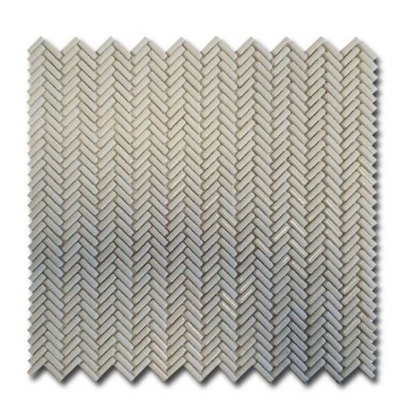 el casa enamel herringbone white mix soft/brillo mozaika 28x30.3 płytki glazura prostokątne błyszczące jodełka o grubości 6 do 8 mm