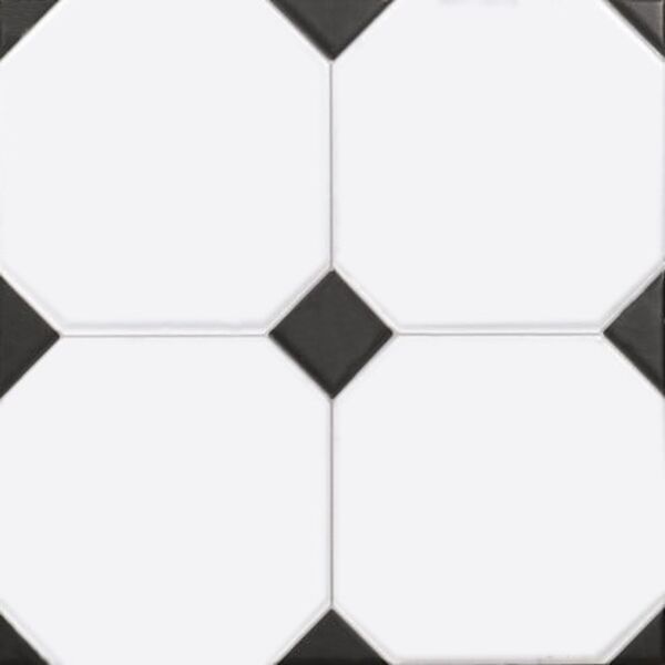 EL Molino (wyprzedaż) Betera Black White gres rektyfikowany 33.3x33.3 - duży gres matowy na zewnątrz
