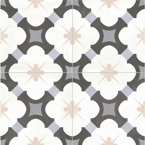 EL Molino Aldana Midnight gres rektyfikowany 58x58 - gres hiszpański w stylu vintage na podłogę