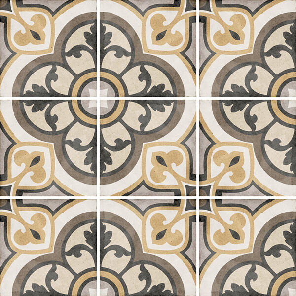 equipe art nouveau majestic color gres dekor 20x20 (24402) płytki equipe ceramicas gres kwadratowe ornament