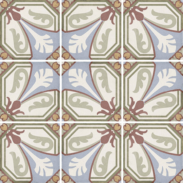 equipe art nouveau viena color gres dekor 20x20 (24404) płytki equipe ceramicas gres hiszpańskie do łazienki ornament