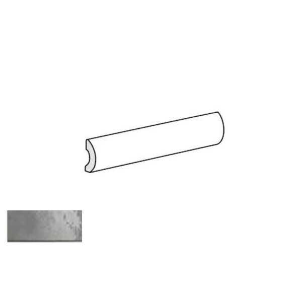 equipe artisan alabaster pencil bullnose 3x20 (24499) płytki equipe ceramicas szare błyszczące