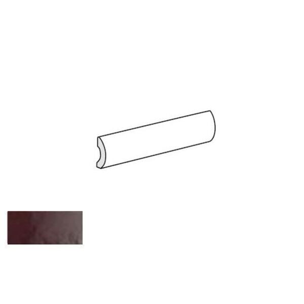 equipe artisan burgundy pencil bullnose 3x20 (24497) płytki equipe ceramicas prostokątne do łazienki czerwone