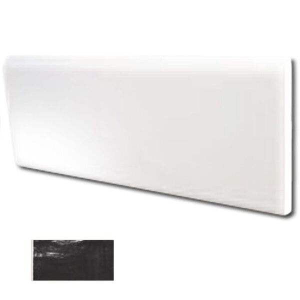 equipe mallorca black bullnose 6.5x20 (23280) płytki equipe ceramicas glazura prostokątne do kuchni czarne