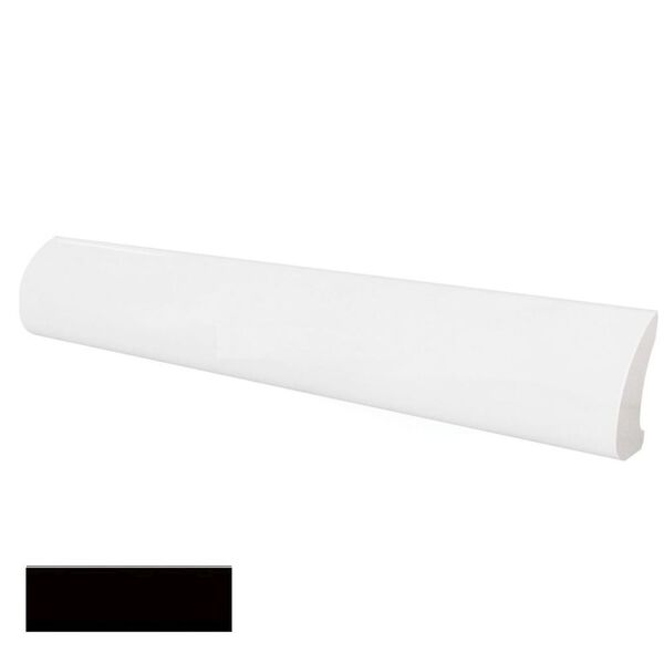 equipe black pencil bullnose 3x20 (23124) płytki glazura prostokątne do łazienki czarne strukturalne