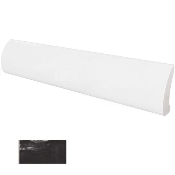 equipe mallorca black pencil bullnose 3x20 (23286) płytki equipe ceramicas glazura do łazienki czarne satynowe