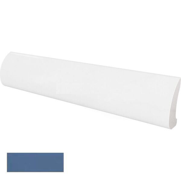 equipe blue pencil bullnose 3x15 (23125) płytki equipe ceramicas prostokątne do kuchni niebieskie