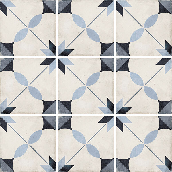 zdjęcie equipe art nouveau arcade blue gres dekor 20x20 (24411)