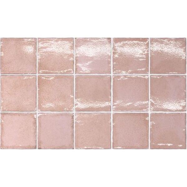 equipe altea dusty pink płytka ścienna 10x10 (27605) płytki equipe ceramicas glazura kwadratowe 10x10 błyszczące strukturalne o grubości od 8 do 10 mm