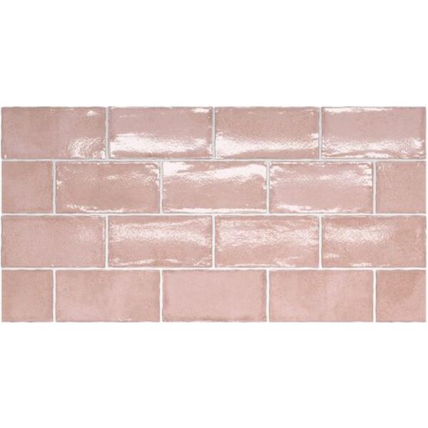 equipe altea dusty pink płytka ścienna 7.5x15 (27614) płytki equipe ceramicas glazura prostokątne na ścianę błyszczące