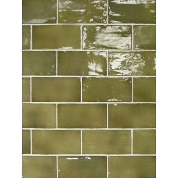 equipe manacor basil green płytka ścienna 7.5x15 (26908) płytki equipe ceramicas glazura na ścianę 7,5x15 o grubości od 8 do 10 mm