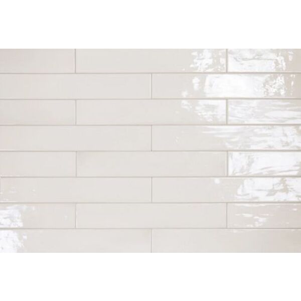 equipe manacor white płytka ścienna 6.5x40 (26929) płytki equipe ceramicas prostokątne na ścianę błyszczące o grubości od 8 do 10 mm