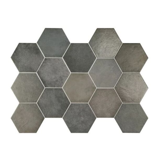 equipe heritage carbon hexagono gres 17.5x20 (24954) płytki equipe ceramicas gres heksagonalne hiszpańskie na podłogę matowe