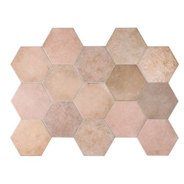 equipe heritage rose hexagono gres 17.5x20 (24957) 