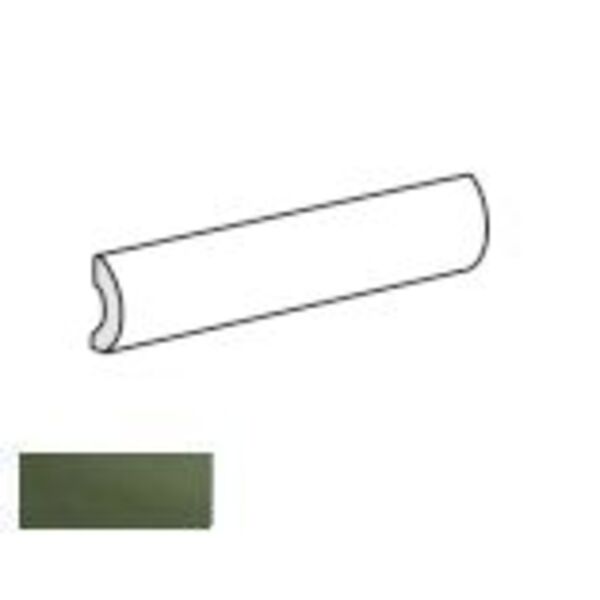 equipe magma malachite pencil bullnose 3x20 (25005) płytki equipe ceramicas do kuchni zielone matowe