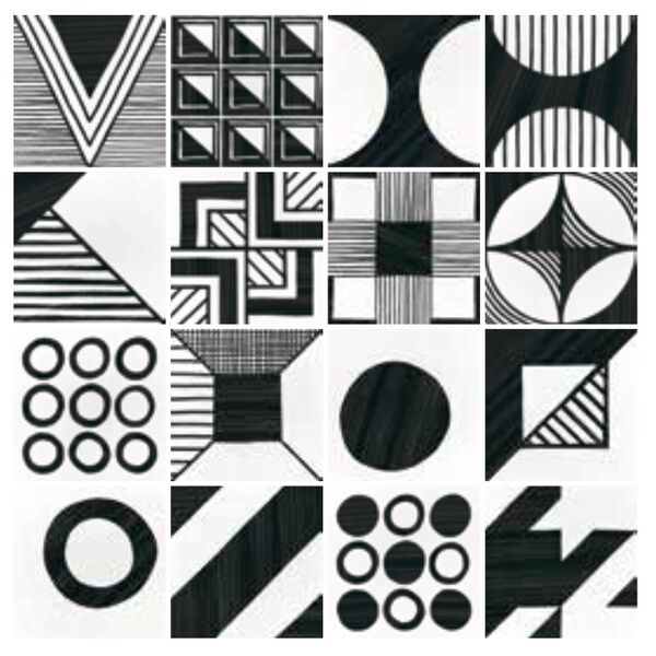 zdjęcie equipe caprice deco patchwork b&w gres 20x20 (22105) 