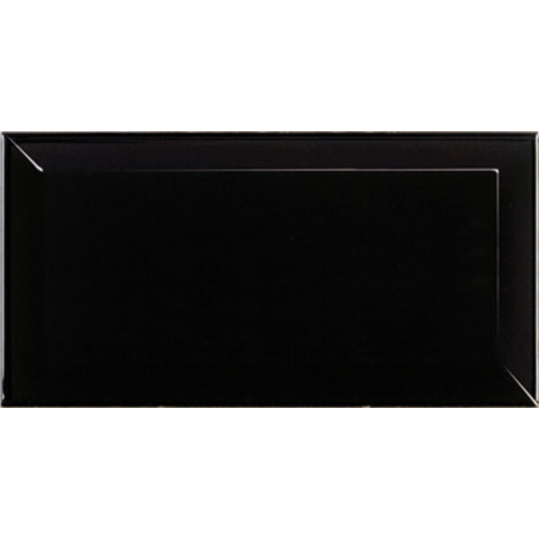 equipe metro black płytka ścienna 10x20 (14027) płytki equipe ceramicas glazura 10x20 czarne o grubości 10 mm