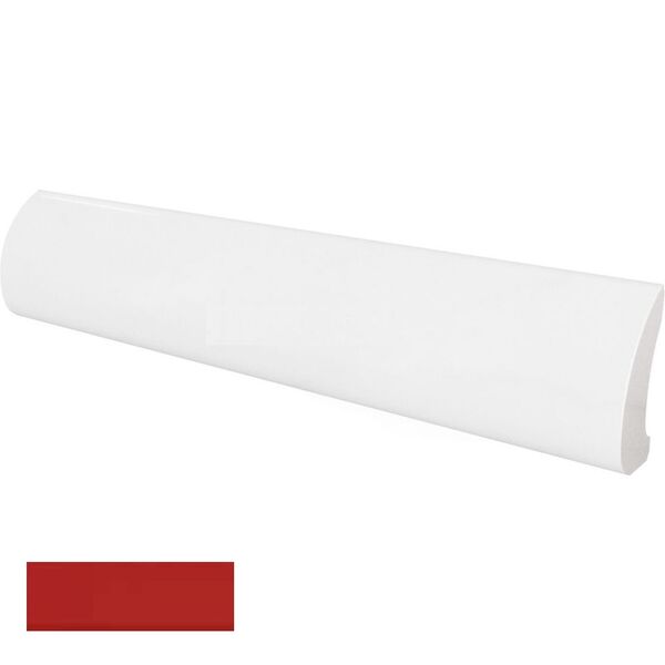 equipe rosso pencil bullnose 3x15 (23304) płytki equipe ceramicas glazura hiszpańskie do kuchni czerwone błyszczące