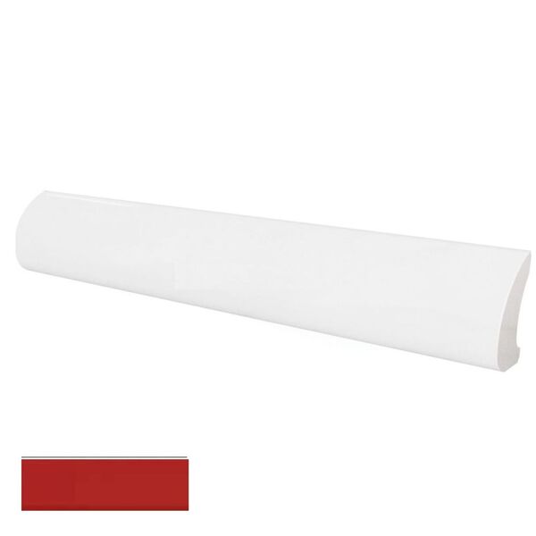 equipe rosso pencil bullnose 3x20 (23397) płytki equipe ceramicas glazura hiszpańskie do kuchni czerwone błyszczące