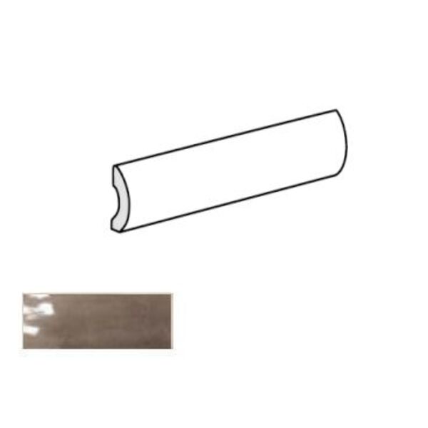 equipe splendours brown pencil bullnose 3x15 (24020) płytki equipe ceramicas prostokątne hiszpańskie brązowe strukturalne