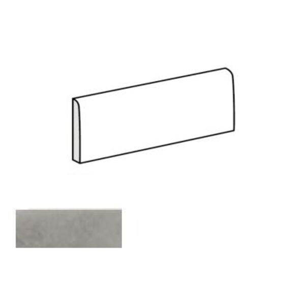 equipe splendours grey bullnose 7.5x15 (23989) płytki hiszpańskie do kuchni 7,5x15 szare błyszczące strukturalne