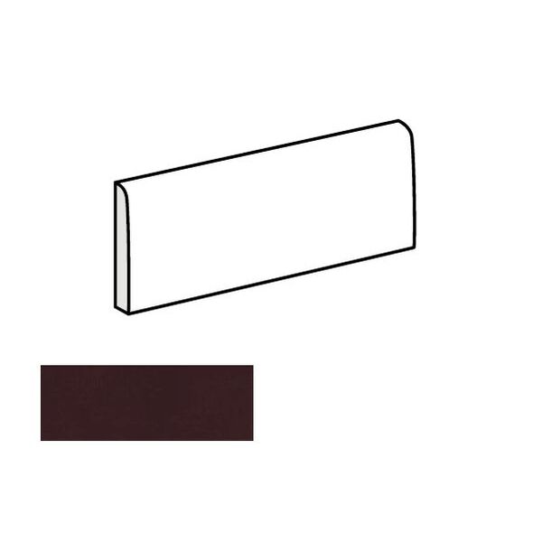 equipe village aubergine bullnose 6.5x20 (25693) fioletowe prostokątne płytki