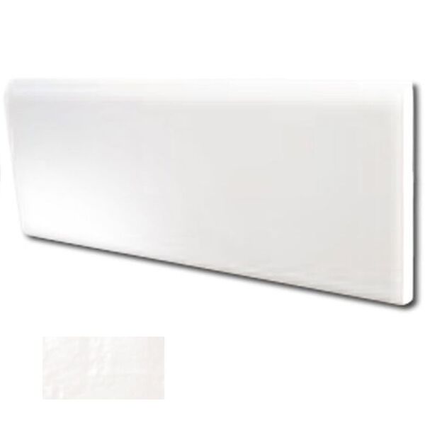 equipe mallorca white bullnose 6.5x20 (23275) płytki prostokątne hiszpańskie do kuchni satynowe strukturalne