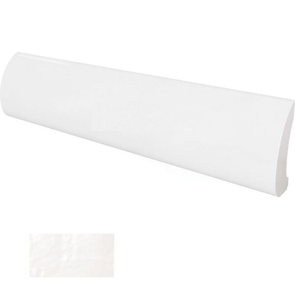 equipe mallorca white pencil bullnose 3x20 (23281) płytki equipe ceramicas hiszpańskie do łazienki białe satynowe