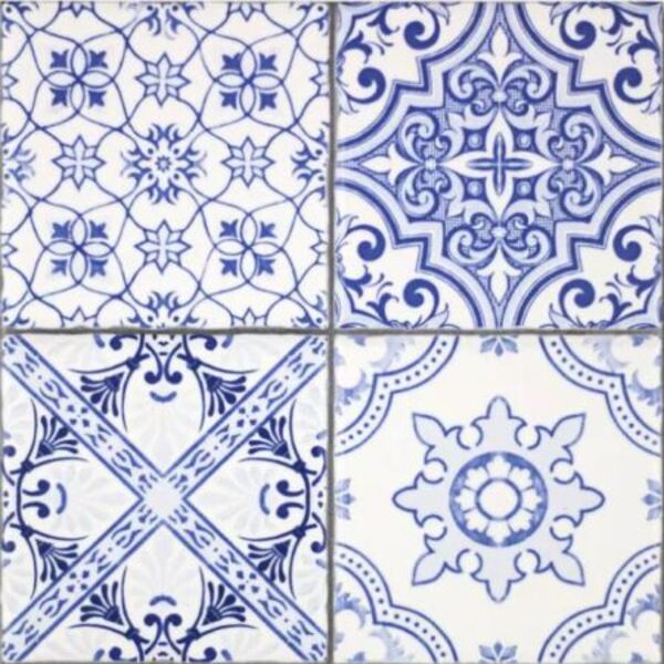 fabresa aragon blue mate mix dekor 20x20 glazura do kuchni 20x20