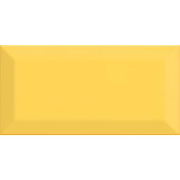 Fabresa (wyprzedaż) Amarillo Yema Biselado BX płytka ścienna 10x20 - żółta glazura 3d