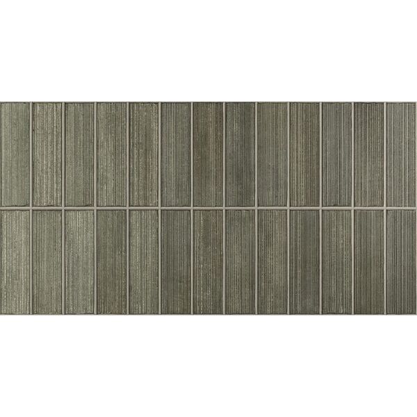 Gayafores Deco Kirei Olive gres 32x62.5 - błyszczący gres do kuchni i łazienki
