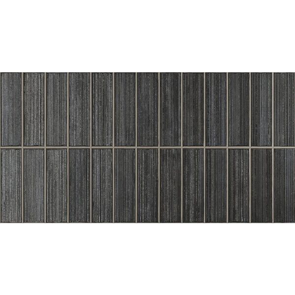 Gayafores Deco Kirei Dark gres 32x62.5 - grafitowy gres do łazienki i kuchni