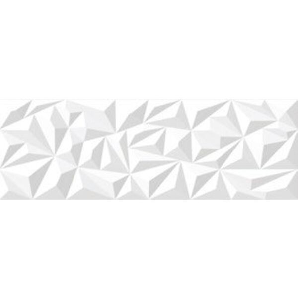 Halcon Blanco Future Brillo płytka ścienna 30x90 - biała glazura strukturalna do łazienki i kuchni