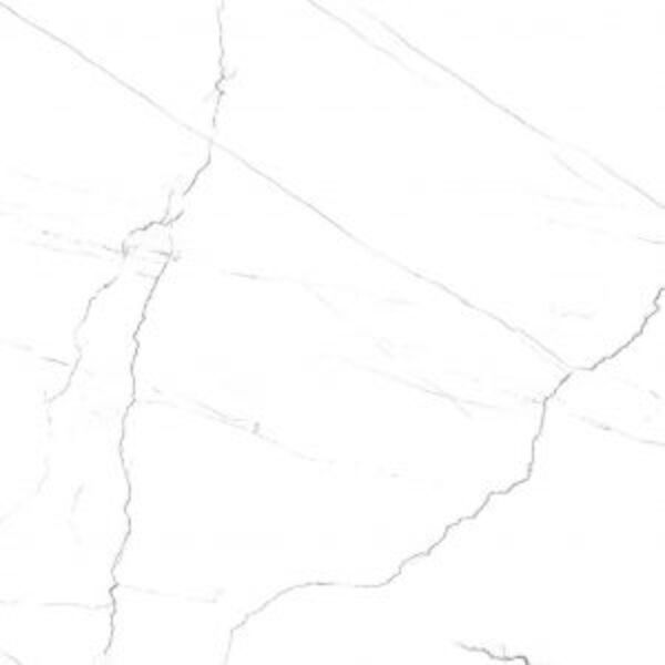 Indie Carrara White gres lappato rektyfikowany 60x60 - lappato gres do salonu marmuropodobny