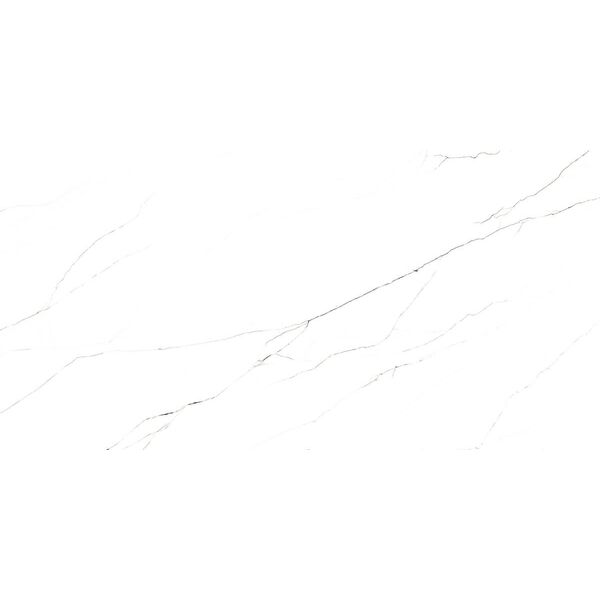 Indie Carrara White gres poler rektyfikowany 60x120 - gres błyszczący do salonu marmuropodobny