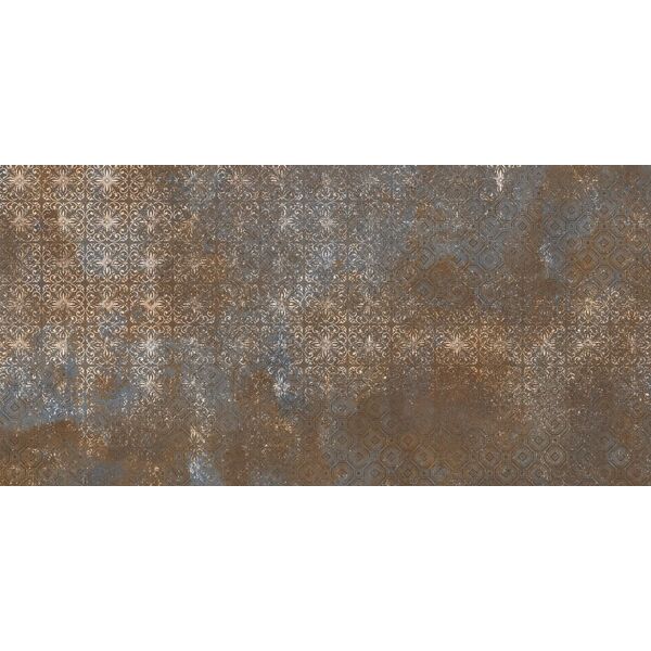 zdjęcieKeros ceramika Oxido Blue dekor 60x120 - gres ceramiczny hiszpański w stylu loftowym podłogowy