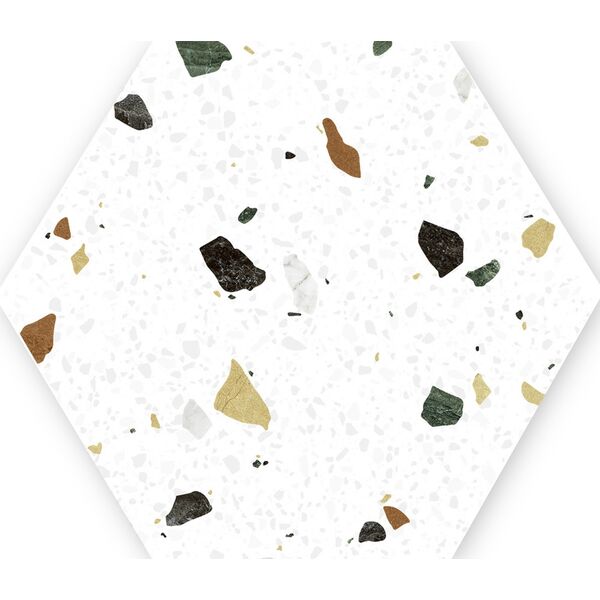 zdjęcie keros ceramika tritato blanco hexa gres 23x27 