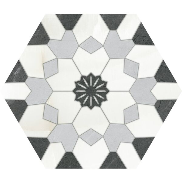 zdjęcie keros ceramika hexa venezia negro gres 23x27 