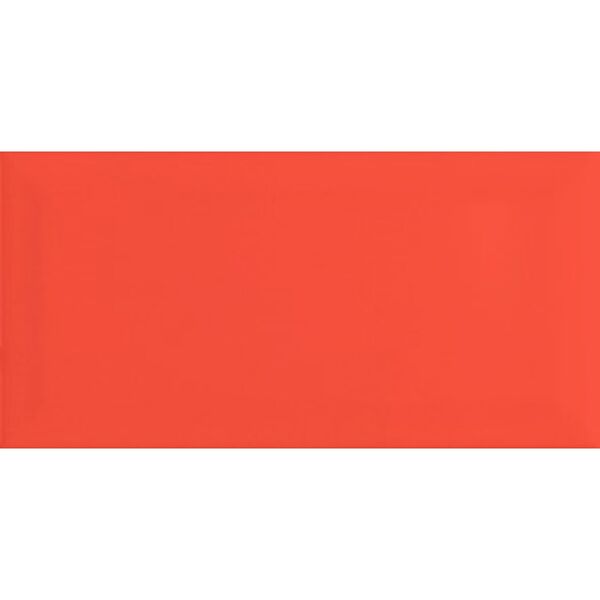 zdjęcie Czerwona płytka ścienna Bissel Rojo 10x20 z efektem 3D i błyszczącą fakturą