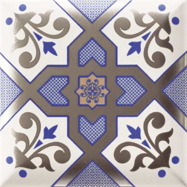 mainzu ceramica esna blu dekor 15x15 płytki mainzu ceramica glazura do łazienki geometryczne