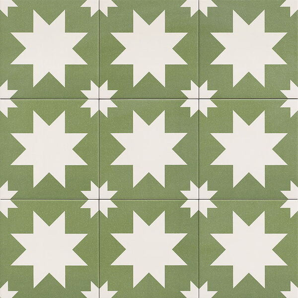 mainzu ceramica fired star green płytka podłogowa 20x20 płytki mainzu ceramica kwadratowe na podłogę satynowe geometryczne