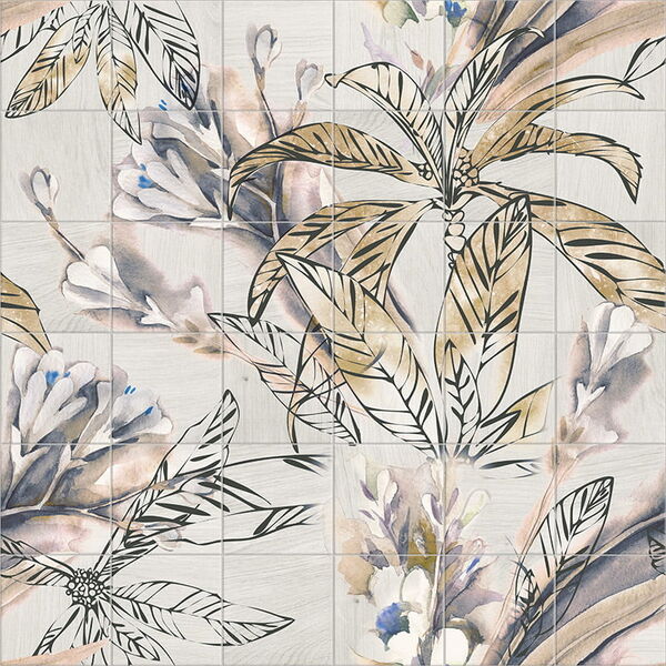 zdjęcie mainzu ceramica mural autumn leaves 36-elem. dekor 20x20 