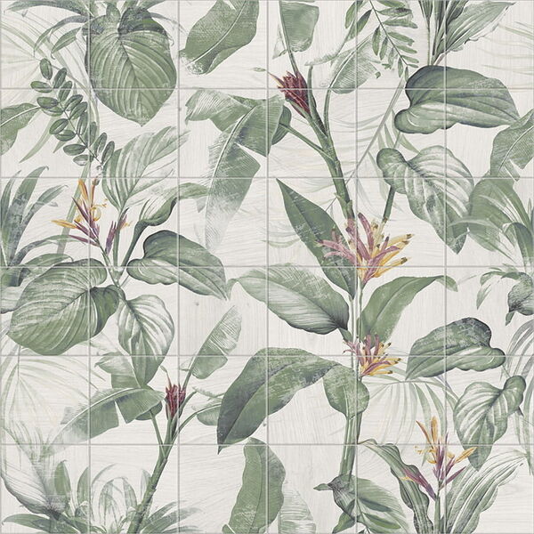 mainzu ceramica mural spring leaves 36-elem. dekor 20x20 