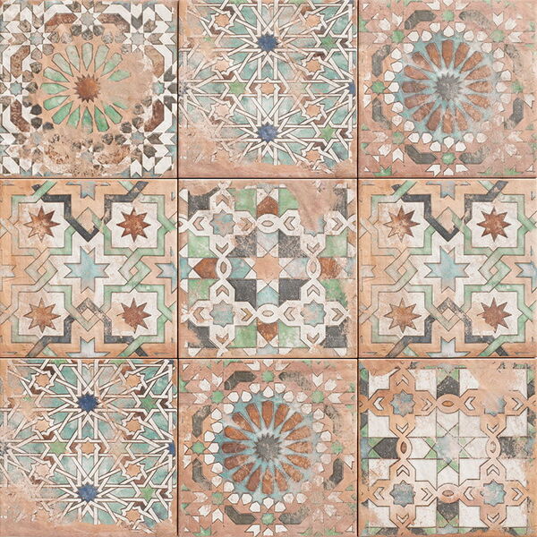 mainzu ceramica forli sforza dekor podłogowy 20x20 płytki mainzu ceramica kwadratowe do salonu 20x20 matowe patchwork